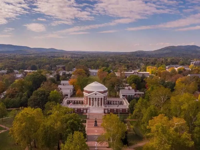 Charlottesville, Virginia skyline representing the local wildlife removal service area